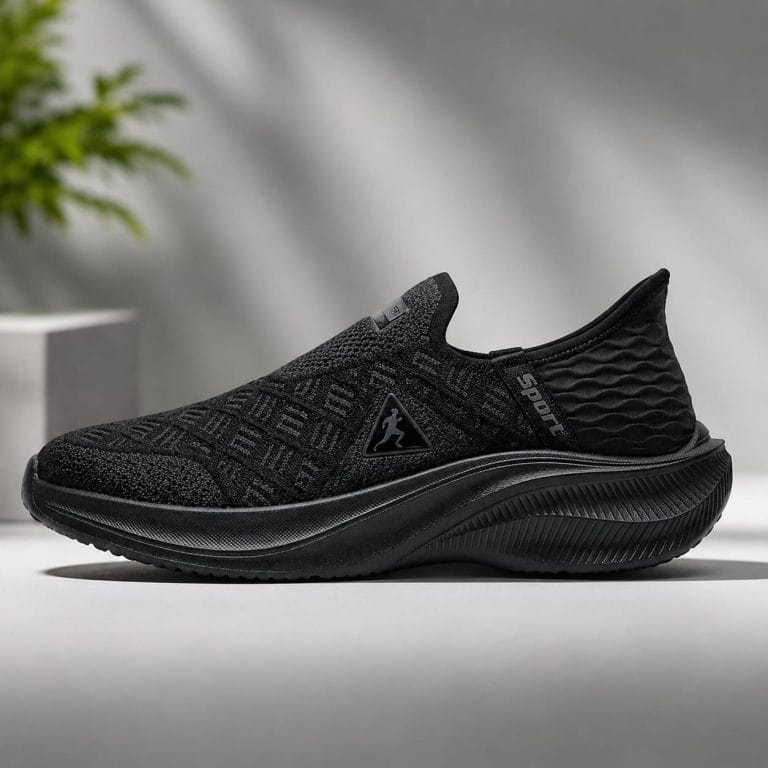 dark grey, laceless, knitted slip